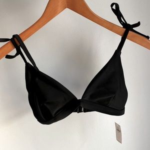 Old Navy Black Tie-Strap Triangle Bikini Top